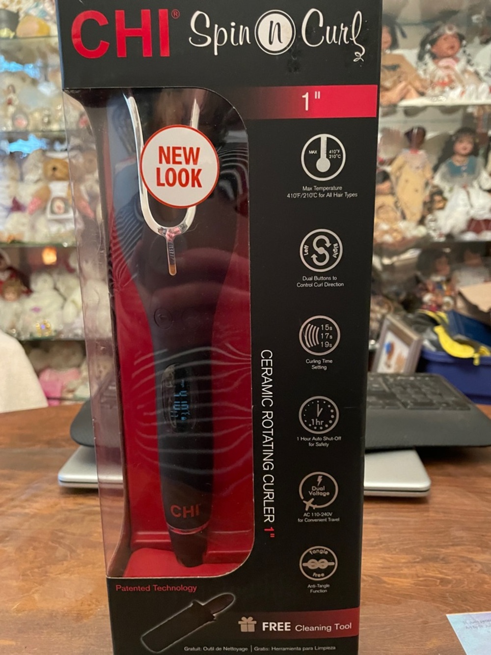 Chico's CHI Spin N Curl 1" Ceramic Rotating Curler - Black